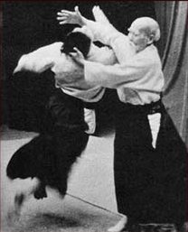 Morihei Ueshiba en action